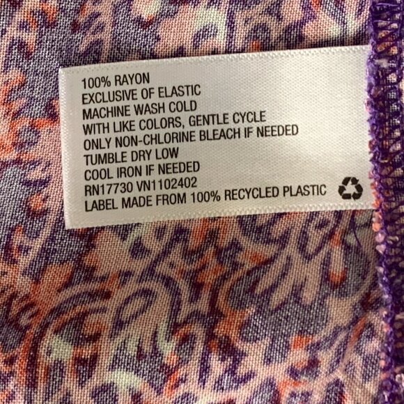 Xhilaration Wrap-V-Neck Sun Dress BOHO Batik Colorful XXL Purple #133J - Picture 8 of 9